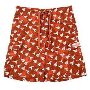 Texas‎ Longhorn Hawaiian Board Shorts Swim Logo All Over Print Lined Size Small